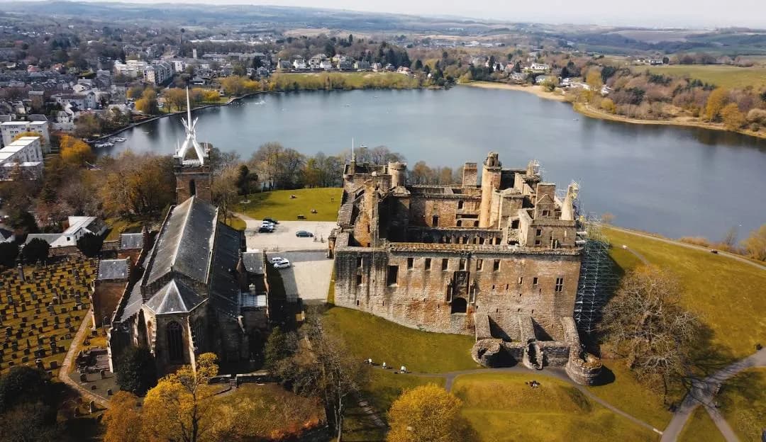 Solar panel installation in Linlithgow with historic architecture